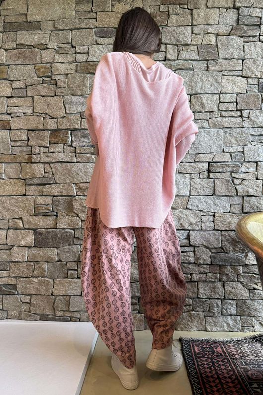 Conrad Slouch Cotton Knit Rose